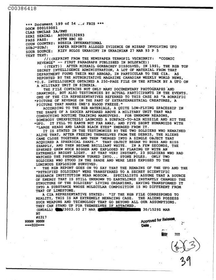 ufo secrets document