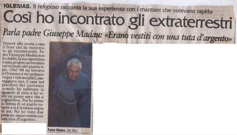 Articulo su el ovni del fraile Madau